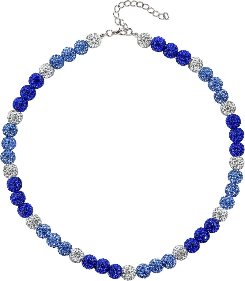 SUPBOMM Baseball Ice Necklace, Bling Beaded Necklaces, Drip Chain, League Team Colors Gifts for Men - Image 1